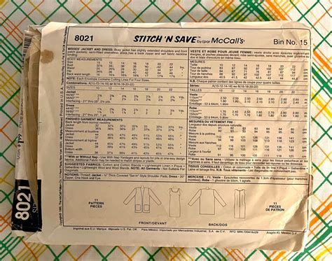 Vintage 1995 Easy Stitch N Save Mccall S Sewing Etsy