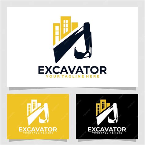 Premium Vector Excavator Logo Vector Design Silhouette