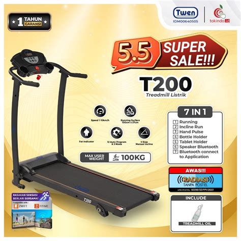 Jual Twen T198 T198i T199 T200 T200WA Treadmill Elektrik Motorized