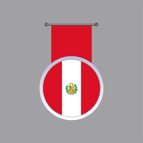 Premium Vector Illustration Of Peru Flag Template