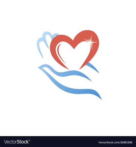 Hand holding a heart icon isolated symbol Vector Image