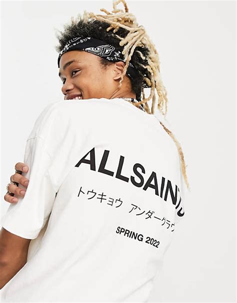 Allsaints Underground Oversized T Shirt I Hvid Asos