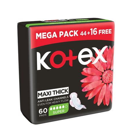 kotex maxi protect thick super size sanitary pads  wings pcs