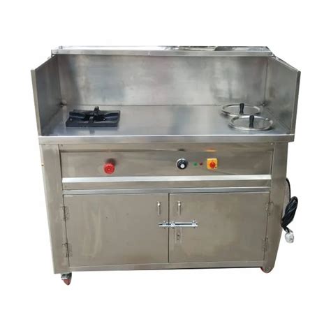 Feet Stainless Steel Tea Counter For Shop With Burner At Rs