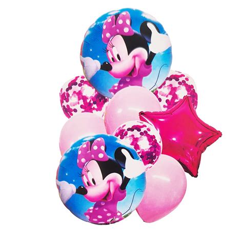 Kit Bouquet Globo Minnie Mouse Feliz Cumplea Os Mickey Luegopago