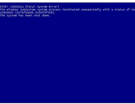 How To Fix The Windows Stop C000021a Fatal System Error Message