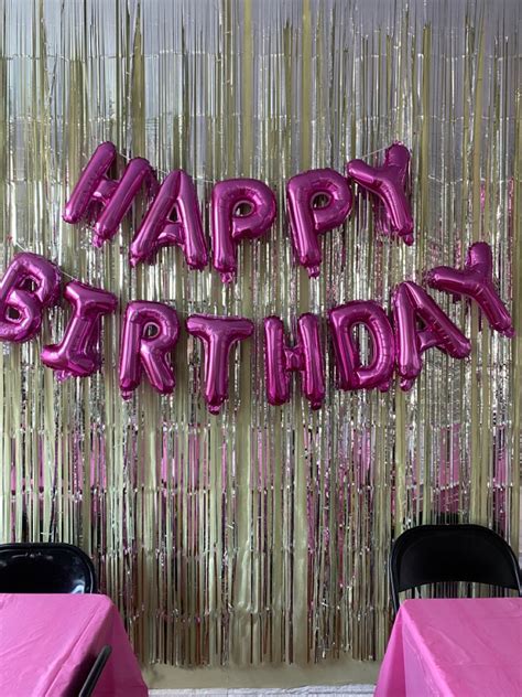 Hot Pink Birthday Banner | 18th birthday party themes, Birthday party ...