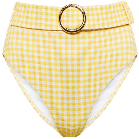 Alexandra Miro Ursula Checked High Rise Bikini Bottoms ShopStyle Two