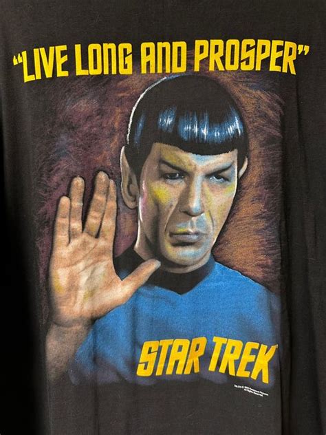 Vintage Vintage 1993 Star Trek “live Long And Prosper Spock” Tee Grailed