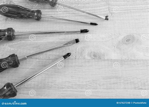 Black And White Screwdriver Stock Photo Image Of Wood Screwdriver