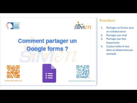 Comment Partager Un Google Forms YouTube