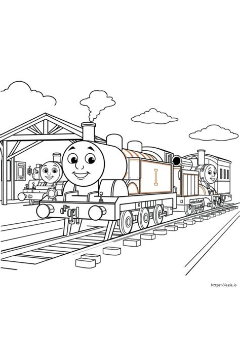 Easy Thomas The Train Coloring Pages