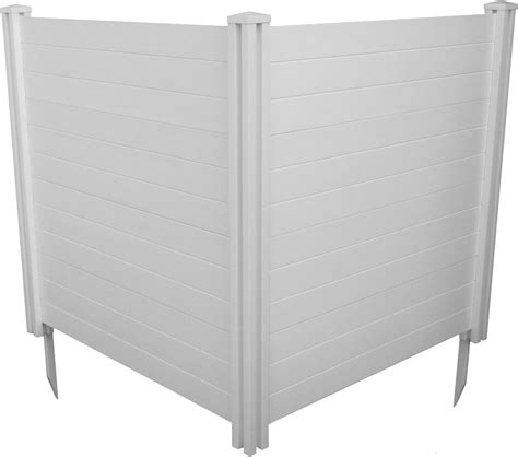 Outdoor Essentials Lewiston 6 Ft X 6 Ft White Vinyl Square Lattice Top Fence