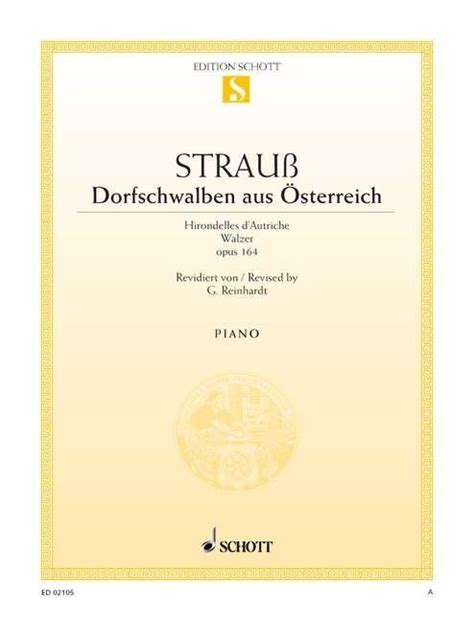 Dorfschwalben aus Österreich op 164 di Josef Strauss Spartiti per