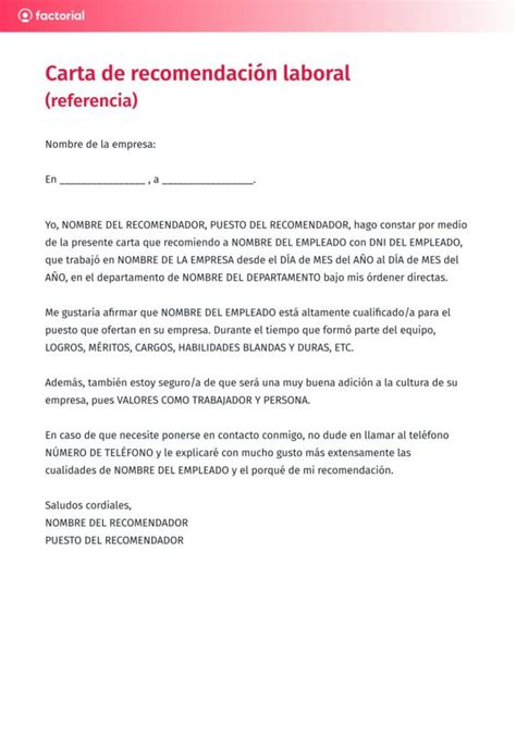 Carta De Recomendación Laboral Ejemplos Plantillas Consejos