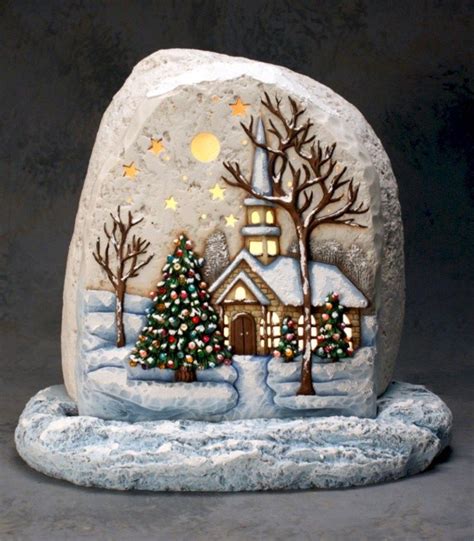 Beautiful Christmas Rock Painting Ideas Godiygo Diy