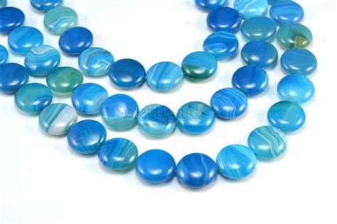 Blue Banded Agate Agate Beads Blue Agate Beads Wholesale Etsy