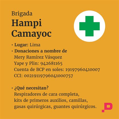 Saludconlupa On Twitter La Brigada HampiCamayoc El Que Lleva