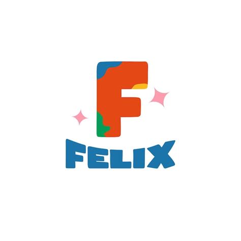 premium vector cute funny initals   felix logo initials