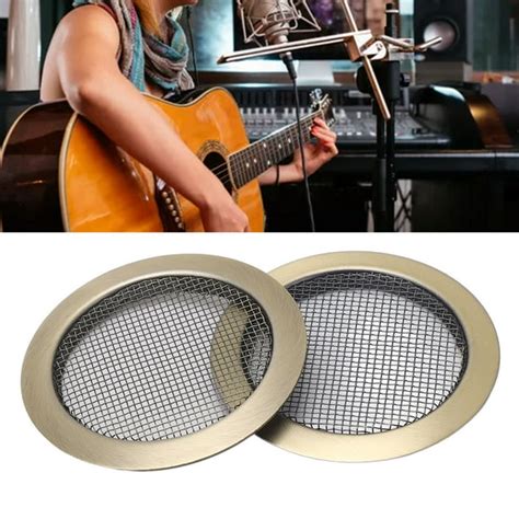 Resonator 2pcs Sound Hole Inserts For Resonator Screen Box Resonant Guitar Insert Speaker Grill