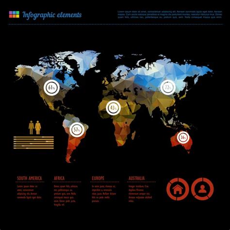 World map infographic template — Stock Vector © Vitalex #121815180