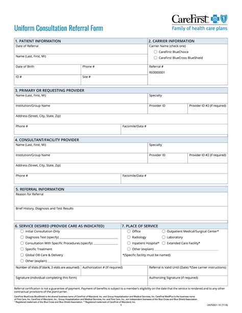 Maryland Uniform Consultation Referral Form Fillable Printable Forms