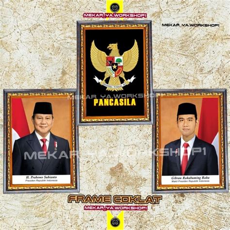 Jual Pigura Frame Bingkai Foto Presiden Wakil Presiden Prabowo Gibran