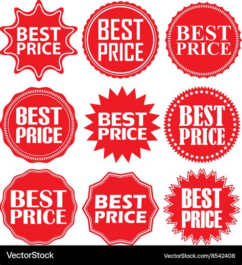 Best Price Signs Set Price Sticker Set Royalty Free Vector