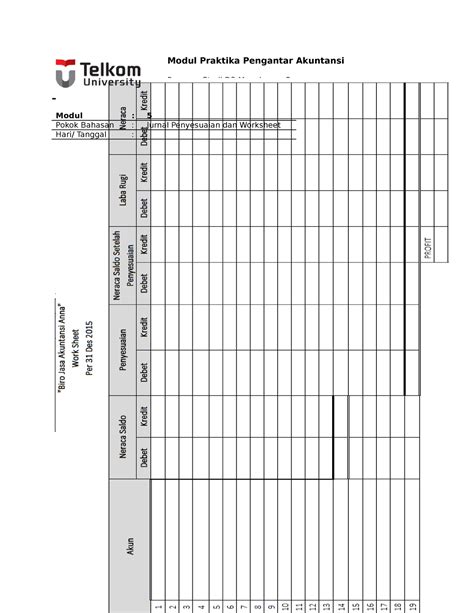 Modul Akuntansi Jurnal Penyesuaian Modul Praktika Pengantar