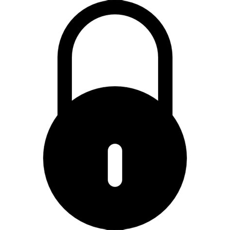 Locked Circular Black Padlock Interface Security Symbol Free Security