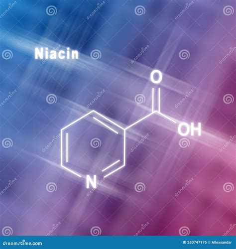 Niacin Nicotinic Acid Molecule Vitamin B Structural Chemical