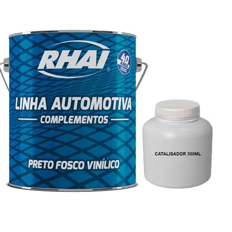 Tinta Automotiva Preto Fosco Vinilico C Catalizador 900ml Shopee Brasil