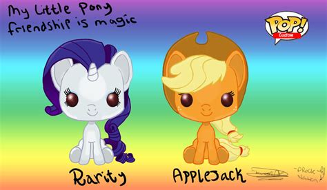 Funko POP Applejack and Rarity by drockNation on DeviantArt