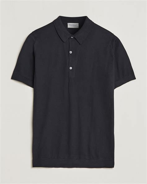 John Smedley Adrian Slim Fit Sea Island Polo Black Acheter John Smedley C