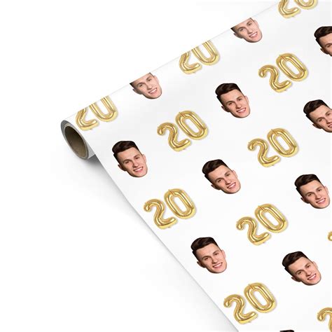 Personalised Birthday Photo Face Wrapping Paper – Dyefor