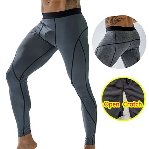 Leggings Entrejambe Ouvert Pour Hommes Pantalon De Sport Lastique