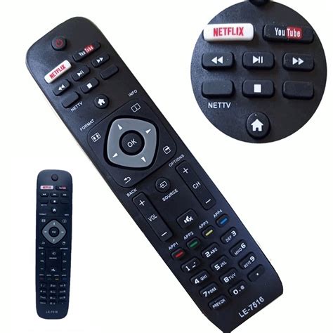 Controle Remoto Para TV LED Smart Philips 8075 7516 MAXX