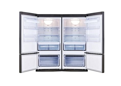 Premium Photo Modern Refrigerator With Open Doors