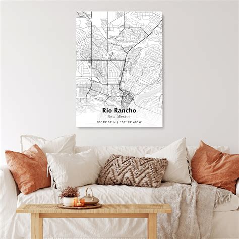 Rio Rancho City Map Print, Rio Rancho New Mexico Map Poster, USA City ...