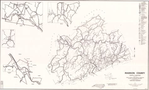 1972 Road Map of Madison County, North Carolina