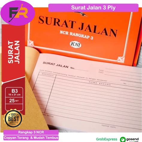 Jual Buku Surat Jalan 3fly NCR 3 Rangkap Buku Tanda Terima Faktur