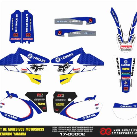 Kit De Adhesivos Yamaha V Lido Para Wrf Del A O Wrf