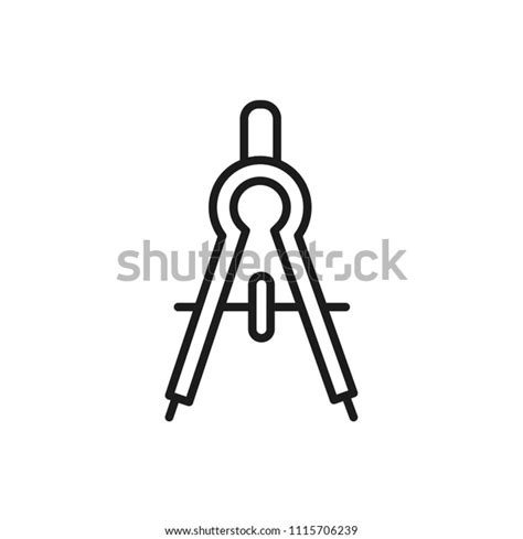 Drawing Compass Vector Icon Stock Vector Royalty Free 1115706239 Shutterstock