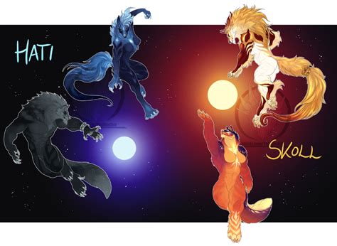 Skoll And Hati Character Design Flatsales By Thalbachin On