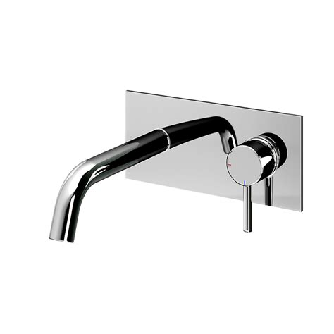 Abacus Iso Wall Mounted Basin Mixer Chrome