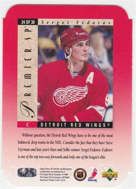 Upper Deck Premier Sp Sergei Fedorov Hockey Card No Of Ebay