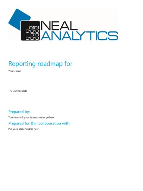 Neal Analytics Data Warehouse Roadmap Template v1 | PDF | Intelligence ...