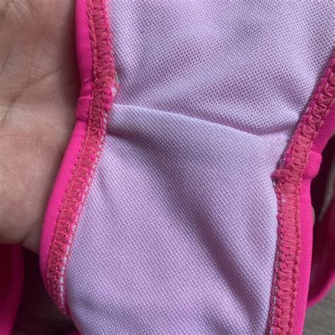 Hot Pink Two Piece Strapless Bikini Set With Depop