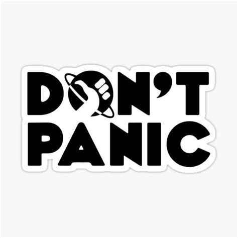 Dont Panic Sticker For Sale By AtteoM Redbubble