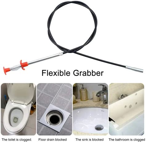 Grabber Claw Pick Up Reacher Drain Clog Remove Tool Sewer Dredger